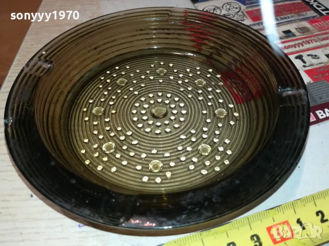 КРАСИВ ЗЕЛЕН ПЕПЕЛНИК 0606251151, снимка 8 - Антикварни и старинни предмети - 50572022