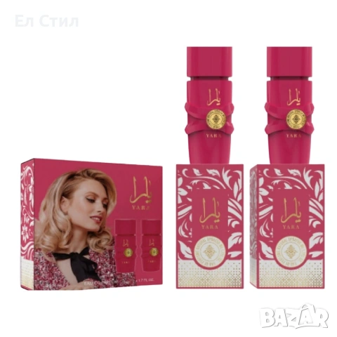 Дамски комплект Yara Candy 2х50мл, EDP - Изкушение с нотки на касис, гардения и сандалово дърво, снимка 3 - Дамски парфюми - 54001959
