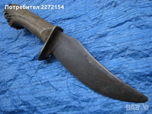 Стар ловен / хайдушки нож с кания, снимка 4 - Антикварни и старинни предмети - 35281892