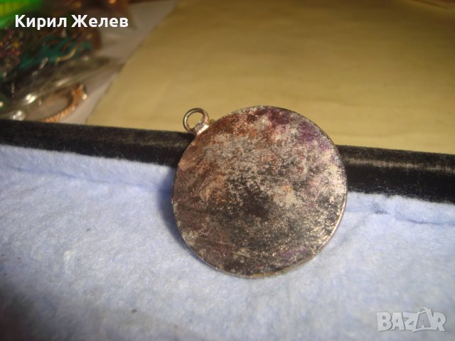 СТАР ПОСРЕБРЕН АРТ ДЕКО РЕТРО МЕДАЛЬОН с ШЛИФАВАН ЧЕРВЕН КЕХЛИБАР ФАТУРАН и ФАСЕТИРАНИ ЦИРКОНИ 29364, снимка 10 - Антикварни и старинни предмети - 37720118