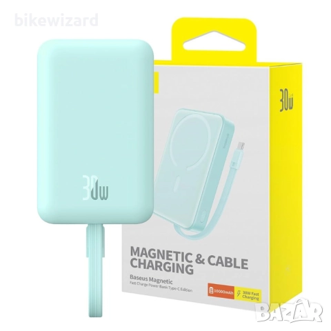 Baseus Magnetic Mini Air Wireless 10000mAh 20W, Fast Charge Powerbank външна батерия НОВА