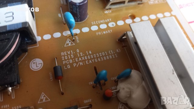POWER BOARD EAX66923201(1.4) EAY64388811 LG49UH610V - 75лв., снимка 3 - Части и Платки - 44313468