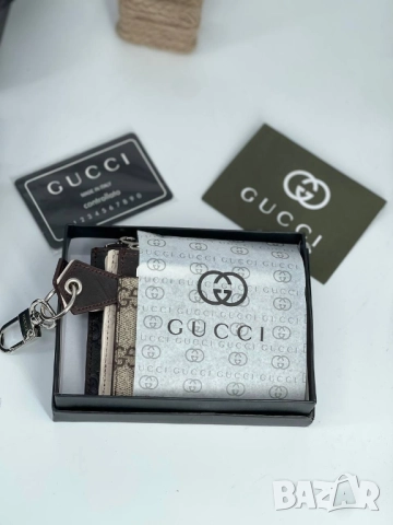визитник от естествена кожа gucci louis vuitton , снимка 3 - Портфейли, портмонета - 51447651