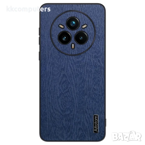 Realme 14 Pro 5G Удароустойчив Wood Texture PU Leather/ Coated PC TPU Кожен Калъф и Протектор, снимка 3 - Калъфи, кейсове - 50701530