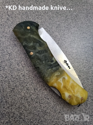 Сгъваем нож ръчно изработен от 1.4116 стомана, снимка 4 - Ножове - 52339399