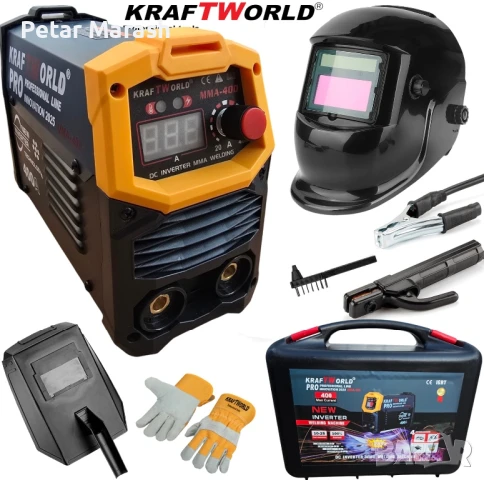 Професионален Инверторен Електрожен + Соларна Маска – с Дисплей и Куфар, снимка 1