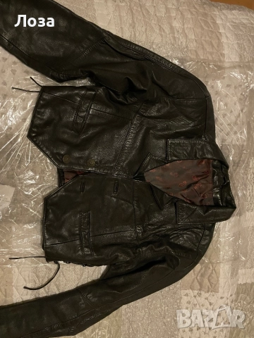 Кожено яке, късо размер М или 38