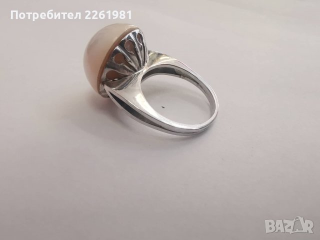 Продавам златен пръстен с перла, снимка 4 - Пръстени - 37095025