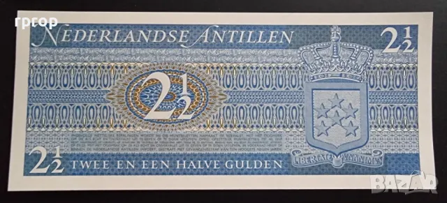 Холандски Антили .
1970 година. 
2½ гулдена .
UNC .
Нова.
, снимка 2 - Нумизматика и бонистика - 48256372