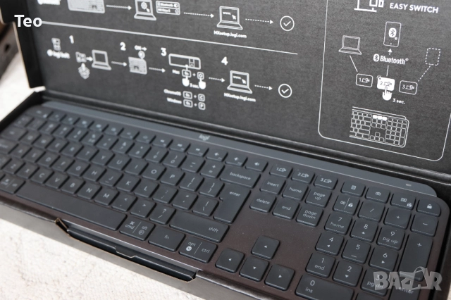 Клавиатура Logitech MX Keys S, US, Graphite 3 бр., снимка 4 - Клавиатури и мишки - 52593012