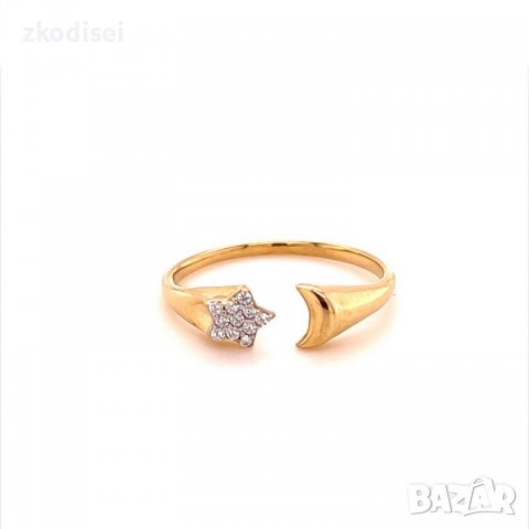 Златен дамски пръстен 1,91гр. размер:56 14кр. проба:585 модел:14287-3, снимка 1 - Пръстени - 39855608