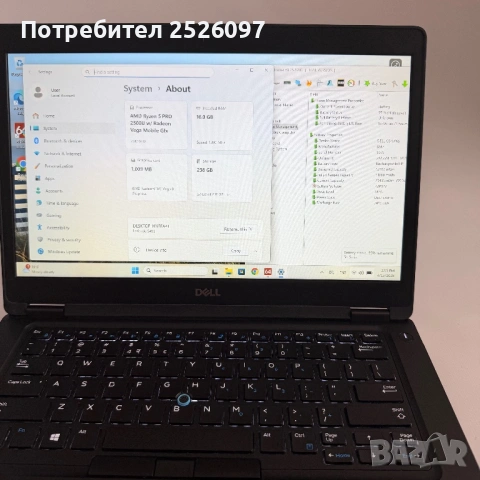 DELL Latitude 5495/14” FHD/Ryzen 5 2500U/16GB/256GB/Подсветка, снимка 10 - Лаптопи за работа - 54263197