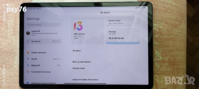 Xiaomi Pad 5 Pro 5G 256GB 8GB -Xiaomi 67 Watt Charger - Flipcover, снимка 5 - Таблети - 37069053