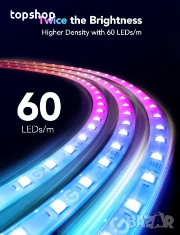 НОВА, ТЕСТВАНА Govee M1 RGBIC LED лента, 16.4 фута WiFi LED светлини за шкаф, телевизор, легло..., снимка 2 - Лед осветление - 50575671