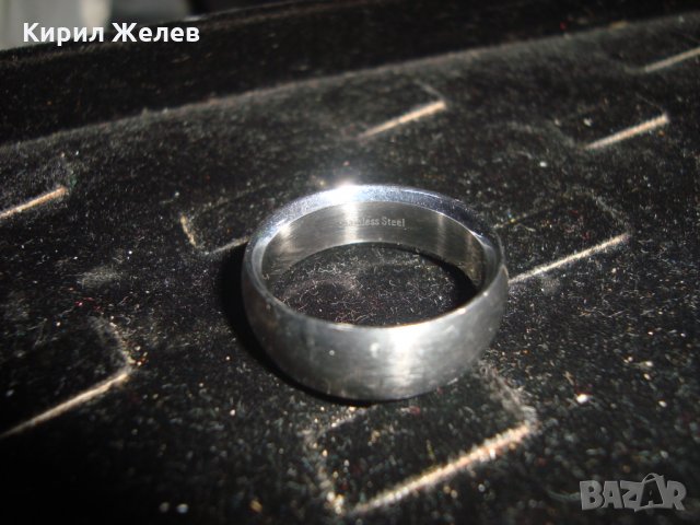 СТОМАНЕН ПРЪСТЕН с ОТВЪТРЕ ВГРАДЕН СКЪПОЦЕНЕН КАМЪК МНОГО ОРИГИНАЛЕН ТИП ХАЛКА 19695, снимка 9 - Пръстени - 32101929