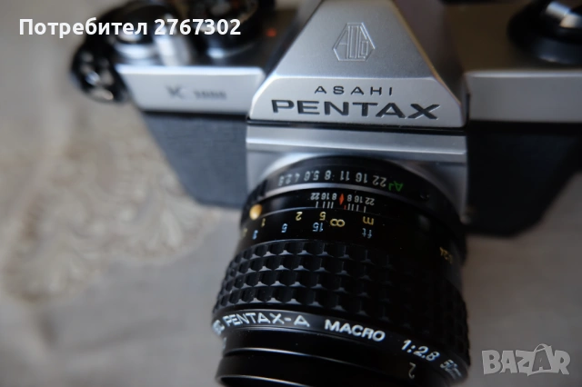 Pentax K1000 + SMC-A 50mm F2.8 Macro Lens. Pentax PK Mount, снимка 6 - Фотоапарати - 54317160