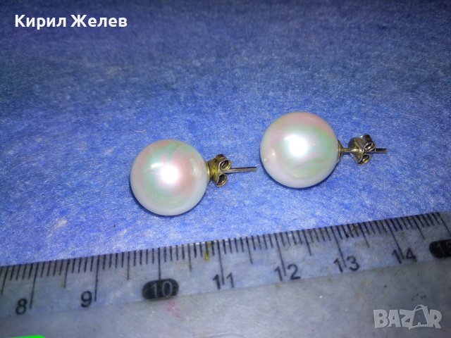 ПРЕКРАСНИ ПЕРЛЕНИ СРЕБЪРНИ ОБЕЦИ СРЕБРО 925 с ГОЛЯМА ИСТИНСКА КУЛТИВИРАНА ЯПОНСКА ПЕРЛА 43762, снимка 16 - Обеци - 44661761