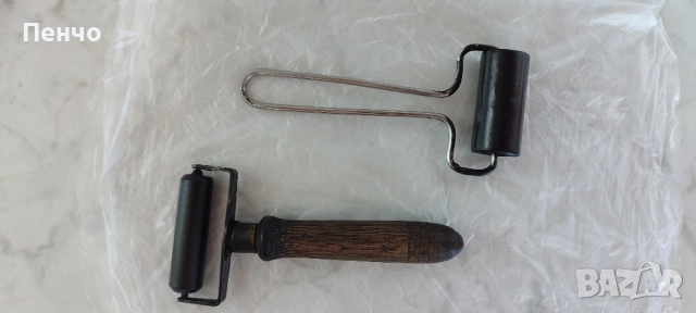 Лот от 2 бр. валяци за нанасяне на мастило, снимка 2 - Антикварни и старинни предмети - 52439893