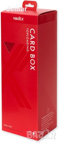 Кутия за карти Vault X Exo-Tec 450+ с магнитен капак - черно, червено, снимка 8 - Нумизматика и бонистика - 42223409