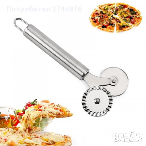 Двоен нож за пица и тесто -неръждаема стомана, снимка 4 - Прибори за хранене, готвене и сервиране - 35595070