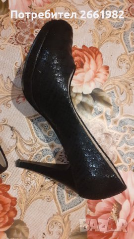 Черни обувки на висок ток - черни токчета🌺, снимка 2 - Дамски обувки на ток - 37070060