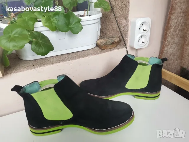 Дамски боти Естествен велур 39н., снимка 5 - Дамски боти - 56529815