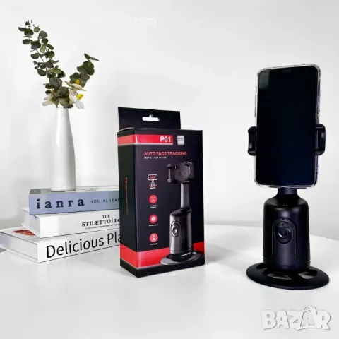 Интелигентно селфи с автоматично проследяване и разпознаване на лица P1 /черно/, снимка 9 - Селфи стикове, аксесоари - 48111584