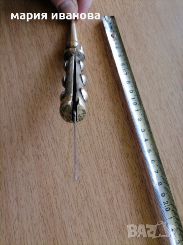 Джобна ножка орех бронз, снимка 6 - Ножове - 52647129