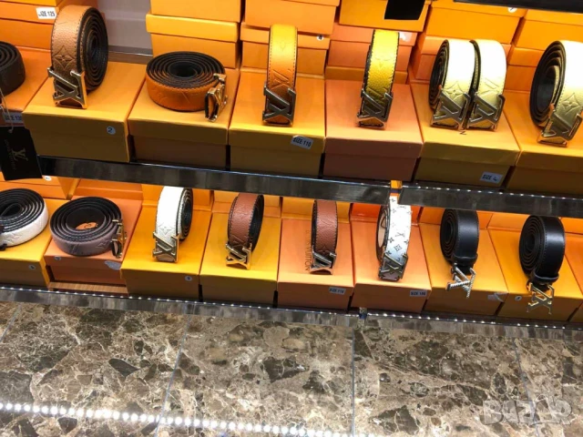 колани от естествена кожа в кутия louis vuitton gucci dior hermes prada, снимка 3 - Колани - 51356175