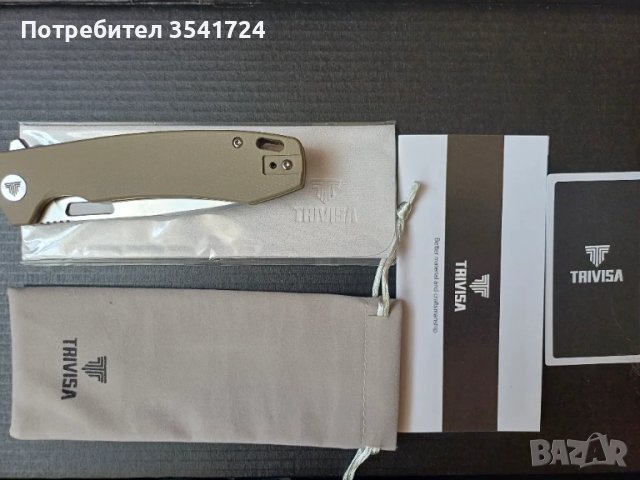 Нож Trivisa със стомана 14C28N, микарта и керамични лагери, снимка 7 - Ножове - 46976922