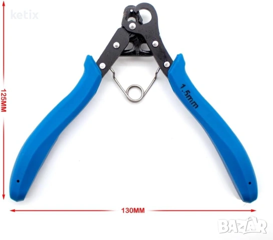Многофункционални клещи с кръгли върхове, 1.5 мм, за сплитане и оформяне на бижута, син цвят, снимка 4 - Други - 53943951