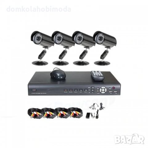 Пълен Комплект 8 камери + DVR 8-канален, CCTV, стойки кабели, адаптер,, снимка 3 - Комплекти за видеонаблюдение - 39155502