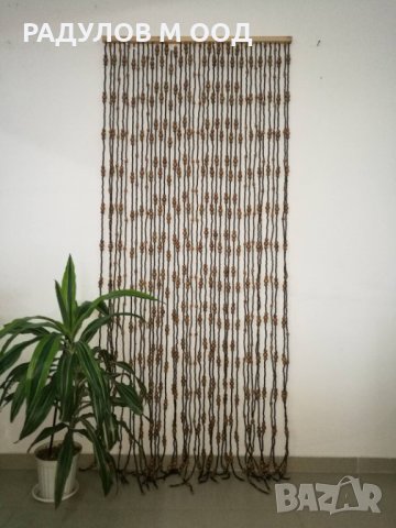 Декоративно пано - завеса дърво, ръчна изработка, 40 ресни, снимка 5 - Пана - 31047099
