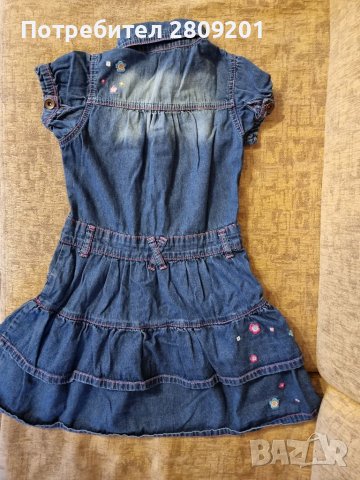 Детска дънкова рокля , снимка 2 - Детски рокли и поли - 38872747