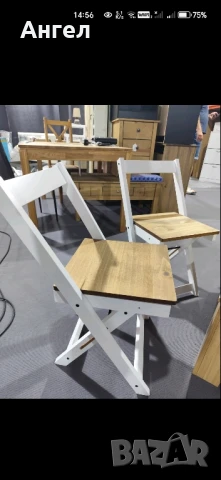 4 дървени сгъваеми столове нов внос от Англия 