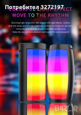 S1201 Bluetooth мощен високоговорител - субуфер,FM радио, множество LED светлини, снимка 2 - Bluetooth тонколони - 42850487