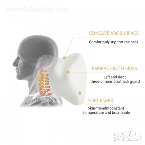ПОДДЪРЖАЩА ВРАТА ИЛИ КРЪСТА ВЪЗГЛАВНИЦА ОТ МЕМОРИ ПЯНА ЗА АВТОМОБИЛНА СЕДАЛКА - код 3333, снимка 8 - Аксесоари и консумативи - 35411433