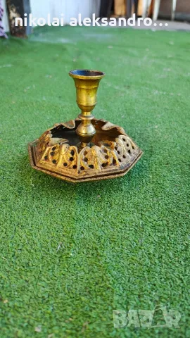 свещник месинг, снимка 1