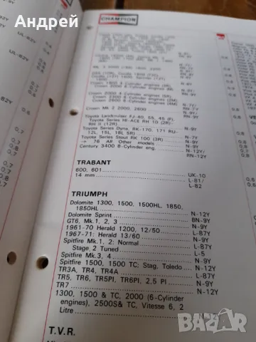 Стар каталог автомобилни свещи Champion 1978, снимка 4 - Други ценни предмети - 50422910