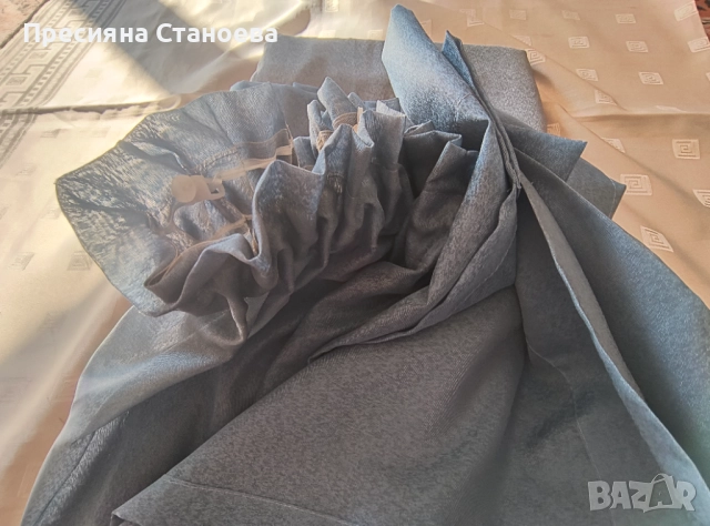 Два броя завеси в синьо , снимка 4 - Пердета и завеси - 52532311