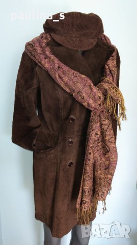 Дамски елегантен блейзър тип манто / преходно палто / от естествен велур "Pauw" design, снимка 5 - Палта, манта - 16208964