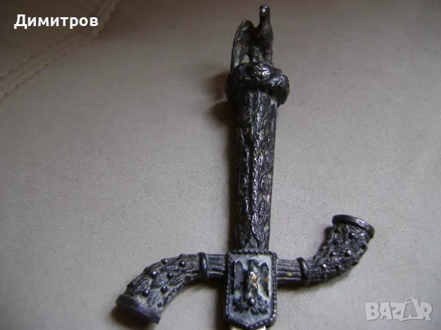 СТАРА НЕМСКА КАМА СЪС БРОНЗОВА ДРЪЖКА, снимка 5 - Антикварни и старинни предмети - 49572265