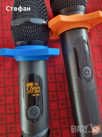Динамични микрофони за караоке 2 бр. Безжични, снимка 4 - Микрофони - 48863263