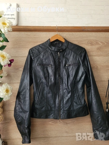 Черно яке естествена кожа HEMA , снимка 13 - Якета - 54318002