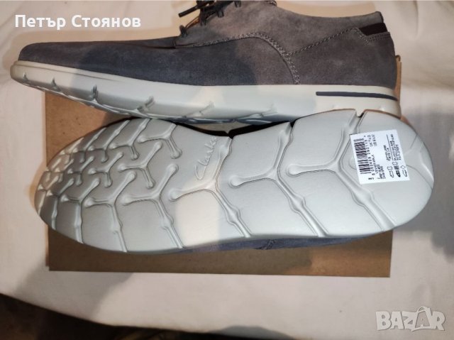 Удобни мъжки спортно-елегантни обувки Clarks 41 1/2, снимка 8 - Спортно елегантни обувки - 37687507