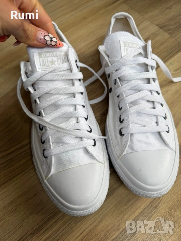 Оригинални чисто бели Кецове Converse ! 42 н, снимка 5 - Кецове - 52179837