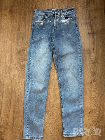 Дамски дънки с блясък , снимка 1