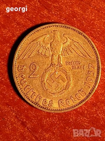 Сребърна монета 2 райх марки свастика
