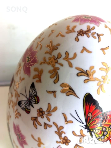 Прекрасно Колекционерско Голямо Порцеланово Яйце, снимка 3 - Декорация за дома - 51139195