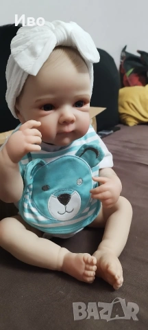 Реалистично бебе 45 см с изцяло винилови тяло, снимка 11 - Кукли - 54036674